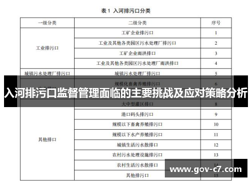 入河排污口监督管理面临的主要挑战及应对策略分析